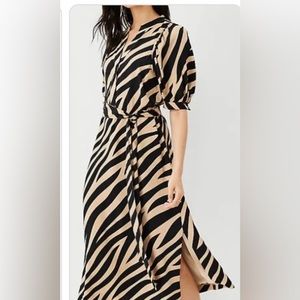 Ann Taylor Tan and Black Animal Print Dress